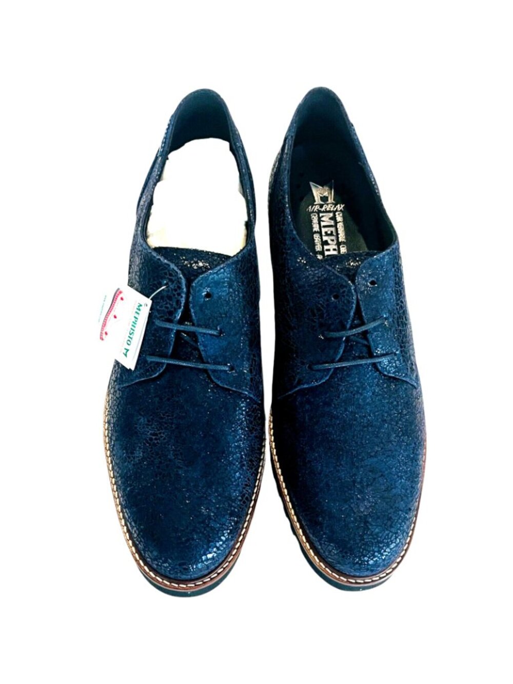 MEPHISTO Sabatina Leather Navy Crash 13345 Women's US Size 9.5 - NEW - Picture 3 of 9